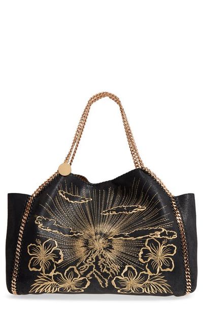Stella McCartney Stella McCartney Embroidered Reversible Faux Leather Tote