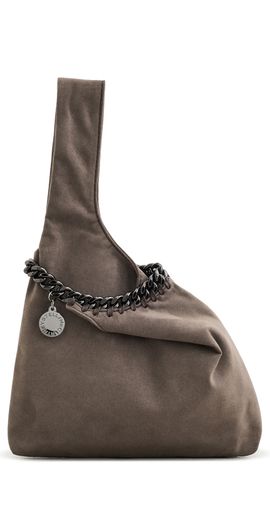 Stella McCartney Stella McCartney Falabella Faux Suede Wristlet Bag dark taupe One