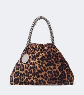 Stella McCartney Stella McCartney Falabella Mini leopard-print top-handle bag