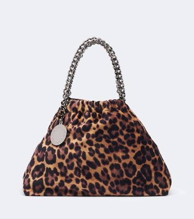 Stella McCartney Stella McCartney Falabella Mini leopard-print top-handle bag