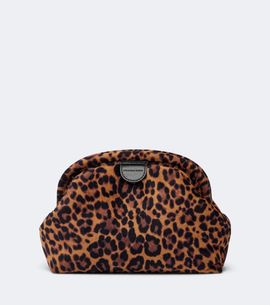 Stella McCartney Stella McCartney Falabella Small leopard-print velvet clutch