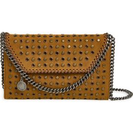 Stella McCartney Stella McCartney Falabella Studded Faux Suede Wallet Crossbody Bag