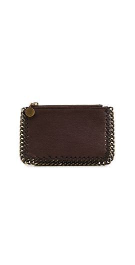 Stella McCartney Stella McCartney Falabella Zip Card Holder Mahogany One