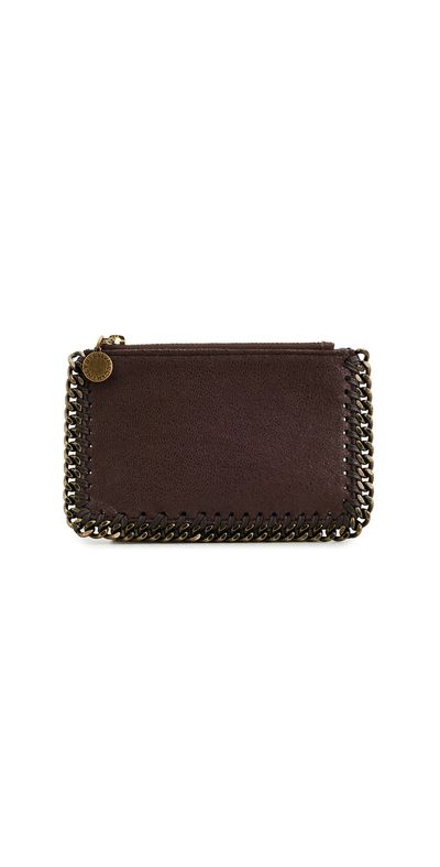 Stella McCartney Stella McCartney Falabella Zip Card Holder Mahogany One