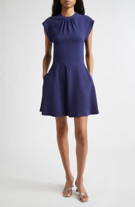 Stella McCartney Stella McCartney Gathered Cap Sleeve Dress