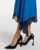 Stella McCartney Stella McCartney Gathered lace-trimmed silk midi dress - 4