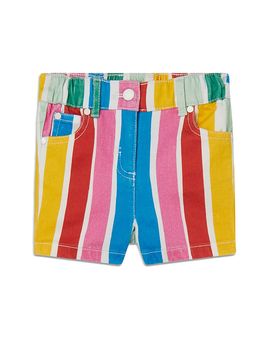 Stella Mccartney Stella McCartney Girls' Rainbow Stripes Gabardine Shorts
