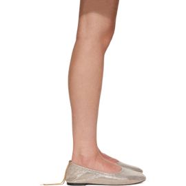 Stella McCartney Stella McCartney Gold Shiny Dotted Chamois Chain Flats