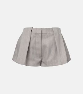 Stella McCartney Stella McCartney High-rise wool-blend shorts