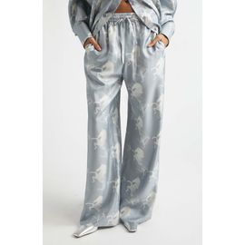 Stella McCartney Stella McCartney Horse Print Paneled Silk Drawstring Pants