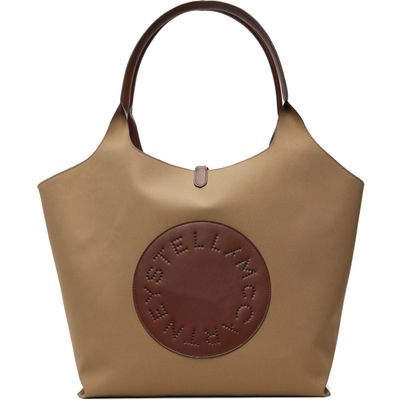 Stella McCartney Stella McCartney Khaki Logo Reversible Tote