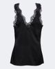 Stella McCartney Stella McCartney Lace-trimmed satin top - 1