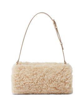Stella Mccartney Stella McCartney Logo Bracelet Faux Shearling Pouch