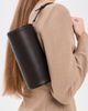 Stella McCartney Stella McCartney Logo Embossed Grainy Faux Leather Eco Pouch Chocolate Brown One - 3