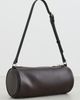 Stella McCartney Stella McCartney Logo Embossed Grainy Faux Leather Eco Pouch Chocolate Brown One - 4