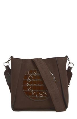 Stella McCartney Stella McCartney Logo Faux Suede Crossbody Bag