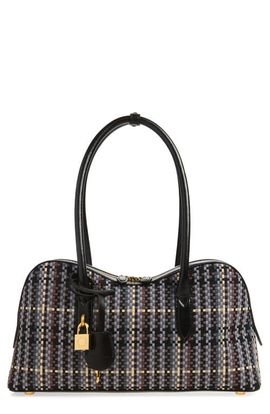 Stella McCartney Stella McCartney Medium Ryder Woven Faux Leather Top Handle Bag