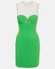 Stella McCartney Stella McCartney Mesh-paneled crêpe minidress - 1