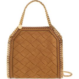 Stella McCartney Stella McCartney Mini Falabella Woven Faux Suede Crossbody Bag