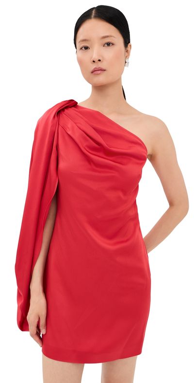 Stella McCartney Stella McCartney Mini Satin Dress Tomato