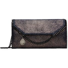 Stella McCartney Stella McCartney Navy Falabella Continental Wallet On Chain Bag