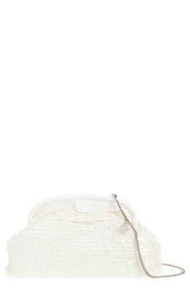 Stella McCartney Stella McCartney Oversize Falabella Padded Soft Paillette Clutch with Chain