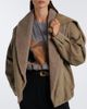 Stella McCartney Stella McCartney Oversized teddy-trimmed blouson jacket - 4