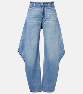 Stella McCartney Stella McCartney Paneled barrel-leg jeans