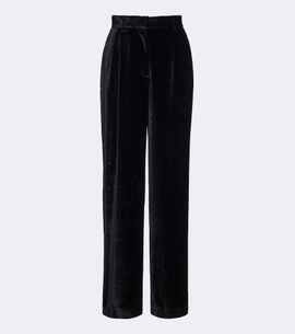 Stella McCartney Stella McCartney Pleated velvet wide-leg pants