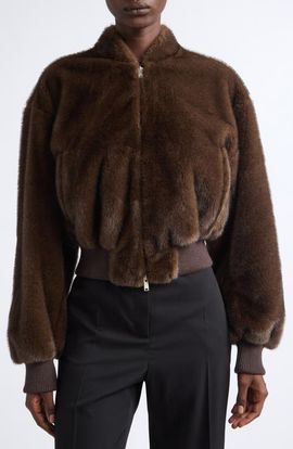 Stella McCartney Stella McCartney Plush Faux Fur Bomber Jacket
