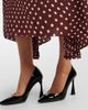 Stella McCartney Stella McCartney Polka-dot tie-neck silk midi dress - 4