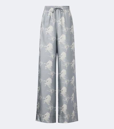 Stella McCartney Stella McCartney Printed silk satin wide-leg pants