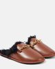 Stella McCartney Stella McCartney Ryder teddy-trimmed faux leather mules - 1