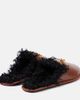 Stella McCartney Stella McCartney Ryder teddy-trimmed faux leather mules - 2