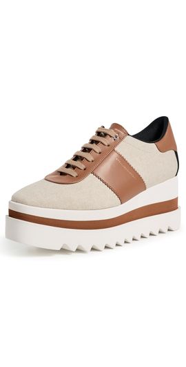 Stella McCartney Stella McCartney Salt And Pepper Canvas Sneakelyse Ecru