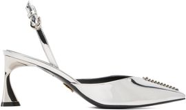 Stella McCartney Stella McCartney Silver Elsa Patent Slingback Heels