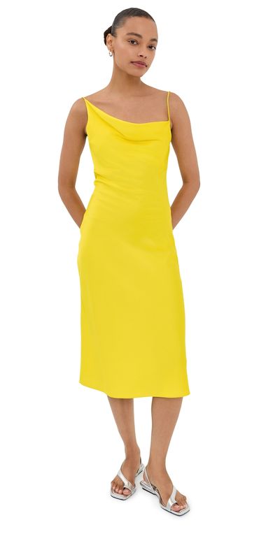Stella McCartney Stella McCartney Slip Satin Dress Bright Yellow