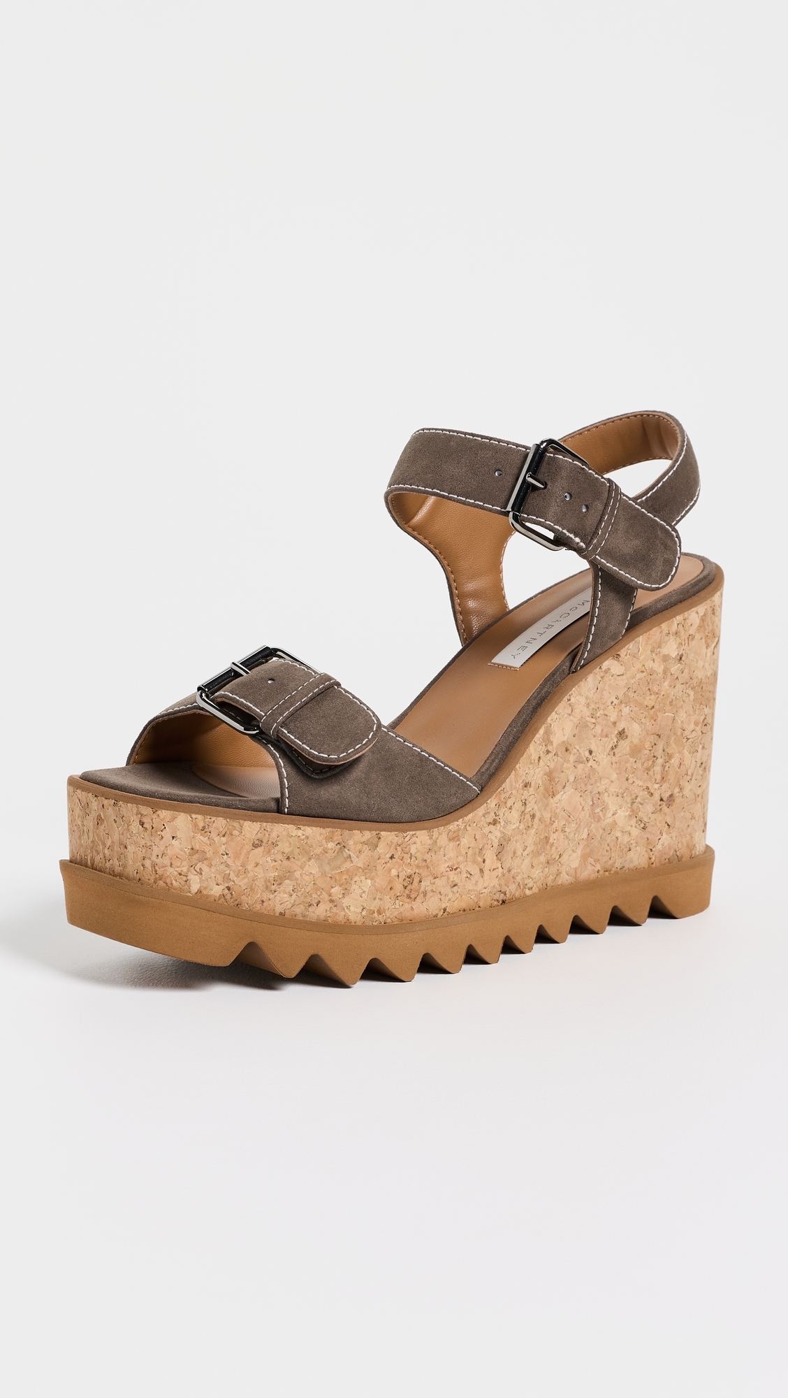 Stella McCartney - Sneakelyse Alter Suede Buckle Sandals 120 dark