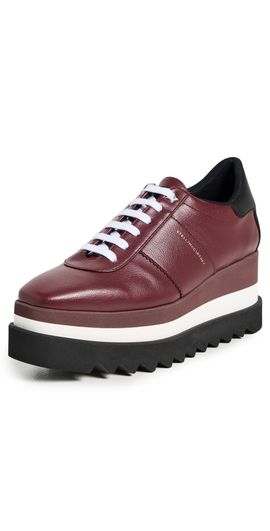 Stella McCartney Stella McCartney Sneakelyse Soft Grainy Alter Mat with Micro Outsole Sneakers Burgundy