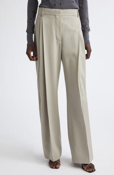 Stella McCartney Stella McCartney Straight Leg Pleated Wool Pants