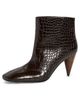 Stella McCartney Stella McCartney Wide Cone Heel Booties Coffee - 1