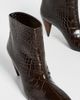 Stella McCartney Stella McCartney Wide Cone Heel Booties Coffee - 5