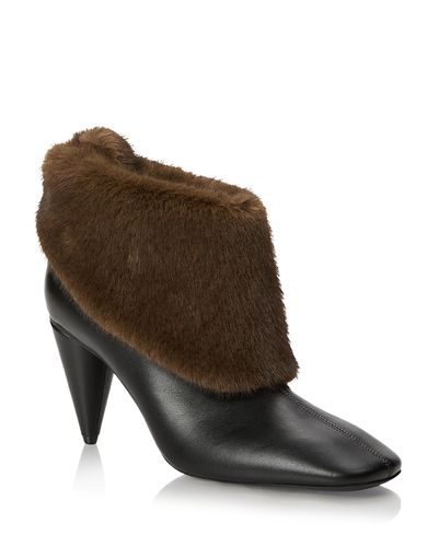 Stella Mccartney Stella McCartney Women's Faux Fur Trim Ankle Boots