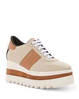 Stella Mccartney Stella McCartney Women's Sneakelyse Salt and Pepper Canvas Sneakers