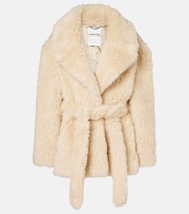 Stella McCartney Stella McCartney Belted wool-blend teddy jacket
