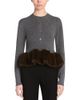 Stella Mccartney Stella McCartney Wool Blend Faux Fur Trim Sweater - 1