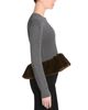 Stella Mccartney Stella McCartney Wool Blend Faux Fur Trim Sweater - 4