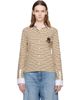 Stella McCartney Stella McCartney Yellow Fancy Stripe Crest Polo Shirt - 1