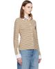 Stella McCartney Stella McCartney Yellow Fancy Stripe Crest Polo Shirt - 2
