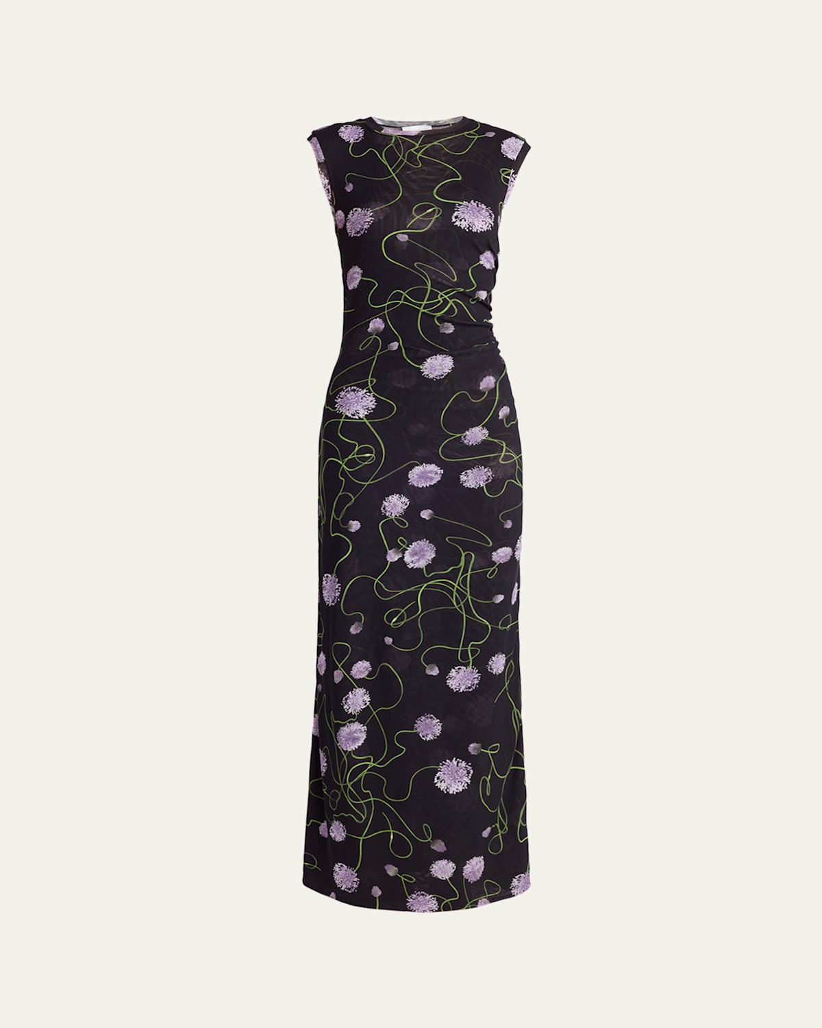 Stella McCartney - Twisted Flower Mesh Sleeveless Maxi Dress